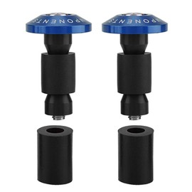 VOBOR Motorcycle Handlebar Ends Plugs - 1 Pair 22mm CNC Aluminium Motorcycle Balanced Plug Slider Handlebar End Cap Grips for Racing ATV Offroad(Blue)