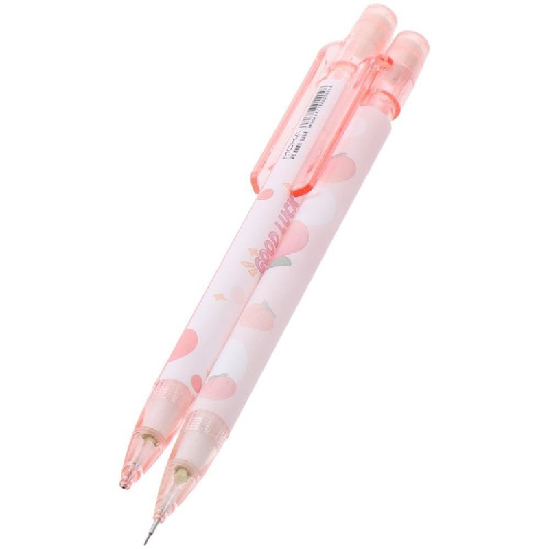 Risedot 6 PCS Mechanical Pencil, 0.5mm Cute Peach Drawing Pencils