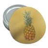 Pineapple on Yellow Background Round Rubber Non-Slip Jar Gripper Lid