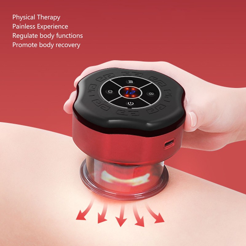 Electric Cupping Massage Device 16 Gears Meridian Drainage Hot Compress