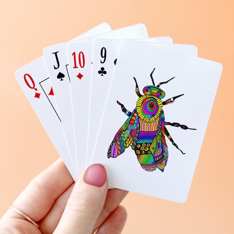CafePress Painted Bee Standard Size Playing Cards