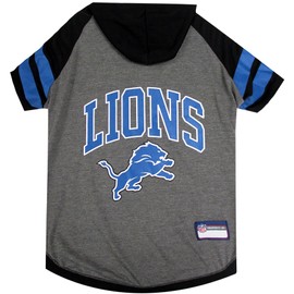 Pets First Detroit Lions Hoodie T-Shirt, Medium