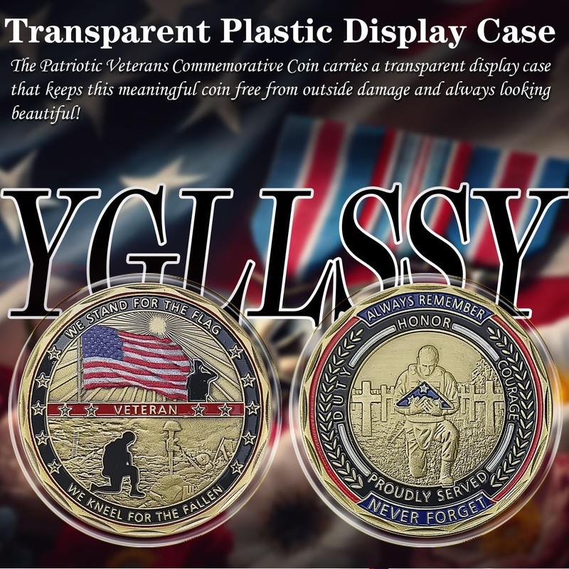 U.S. Veteran Challenge Coin We Stand for The Flag We