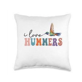 I Love Hummers Colibri Hummingbird Nature Wildlife Outdoor Throw Pillow