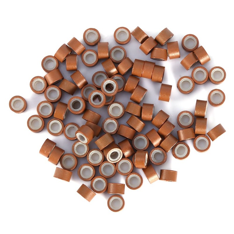 Filfeel Anillos de extensión de cabello de Silicona, 500PCS/Bottle 5MM