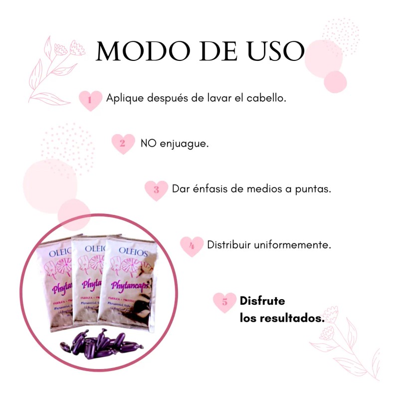 Ampolleta Phytancaps Protege Al Cabello Dañado 10pz Oleios