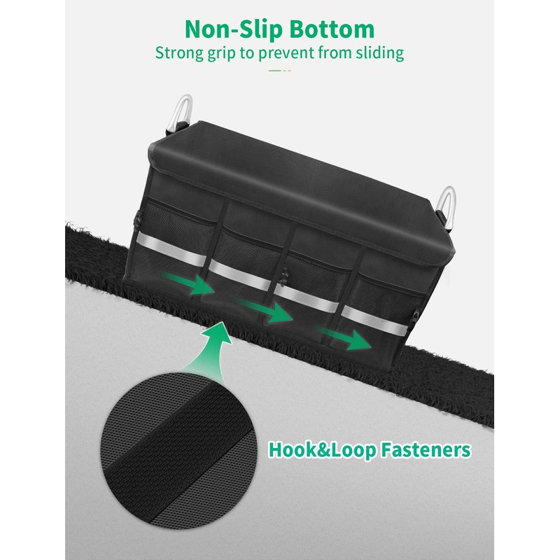 Oasser Trunk Organizer Cargo Organizer Trunk Storage Waterproof Collapsible Durable