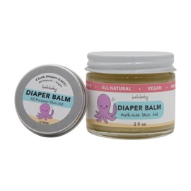 Organic Diaper Balm by Balm Baby – Natural Diaper Rash Cream & Multipurpose Baby Skin Ointment with Calendula, Vegan - Soothing, Healing, Moisturizing – Newborn Cradle Cap (Single + Travel Size)