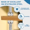 PATIKIL 4Pcs 3/8"-16x40mm Threaded Rods with Hex Nuts, 304 Stainless