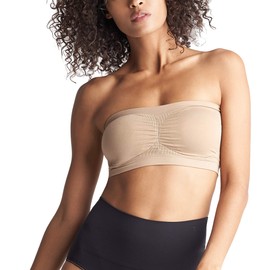 Yummie Women's Seamless Bandeau Bra, Almond, M/L