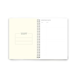 Weekly Planner – A5 size with 104 undated pages of thick 100gsm paper – enough space for 52 weeks planning. Double Strength Chrome Wire - Ideal Weekly Planner - Perfect For Home/Study or Office Use