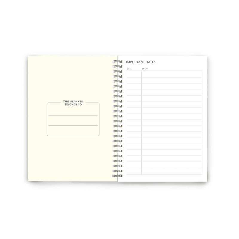 Weekly Planner – A5 size with 104 undated pages of