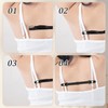 Prasacco 3 Pairs Bra Straps Clip, Bra Strap Holder, Elastic