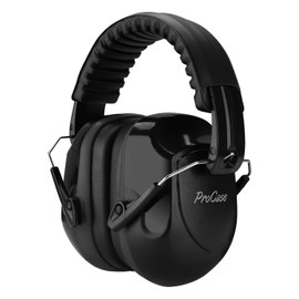 [ProCase] Adult Soundproofing Earmuffs with Adjustable Headband Ear Cover Ear Muffs Hearing Protection Headphones, Noise Reduction Rate: NRR 28dB -Black