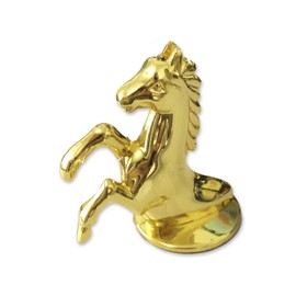 Horse Car Hood Ornament Stallion Emblem 3D Badge Metal Car Stickers Hood Emblem Hood Ornaments for Trucks Cars Vehicle Chrome Decals (Horse Golden)