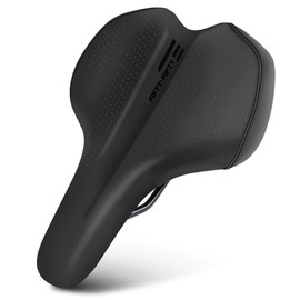 FIFTY-FIFTY Mountain Bike Saddle, Comfortable Memory Foam Bike Seat, Soft Waterproof Bicycle Seat for Men and Women, Compatible with MTB, Road Bike