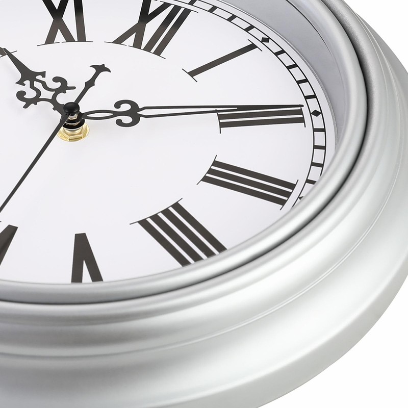 Plumeet Classic Wall Clock 25 cm Quiet Retro Wall Clock