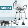 Swive Shower Chair with Arms and Back, 500 lbs Heavy