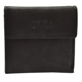 flevado Slim Lightweight Handy Black Men's Genuine Leather Wallet with RFID Protection, black, Modern