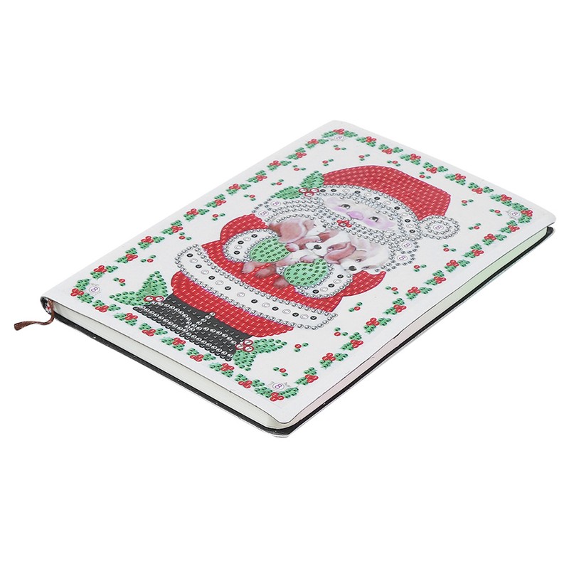 DIY Christmas Santa Claus Pattern Diamond Painting Notebook Kits Decoration