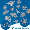 PH PandaHall 130pcs 13 Styles Filigree Connector Charms Links Platinum