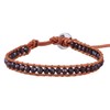 KELITCH Evil Eye Bracelets Crystal Beads Wrap Bracelets Stackable Leather
