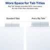 Avery 11124 Insertable Big Tab Dividers, Single 8-Tab Set, Clear-White