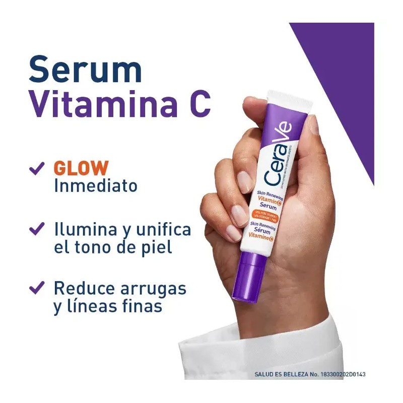 CeraVe - Skin Renewing Sérum Facial Vitamina C 10% Pura