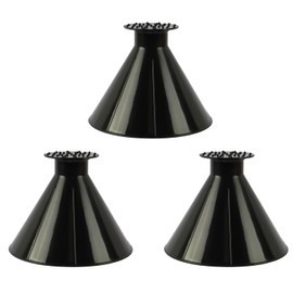 NAUZE 3Pieces Ice Scrapers Black Round Magic Cone Shaped Ice Scraper Snow Remover Scraper Tool Winter Accessories for Car Windshield