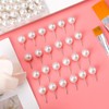 AIEX 100 Pieces Pearl Push Pins Plastic Round Head Thumb