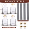 4 Pack Perfume Reed Diffuser Bottle,Empty Big Belly Aromatherapy Essential