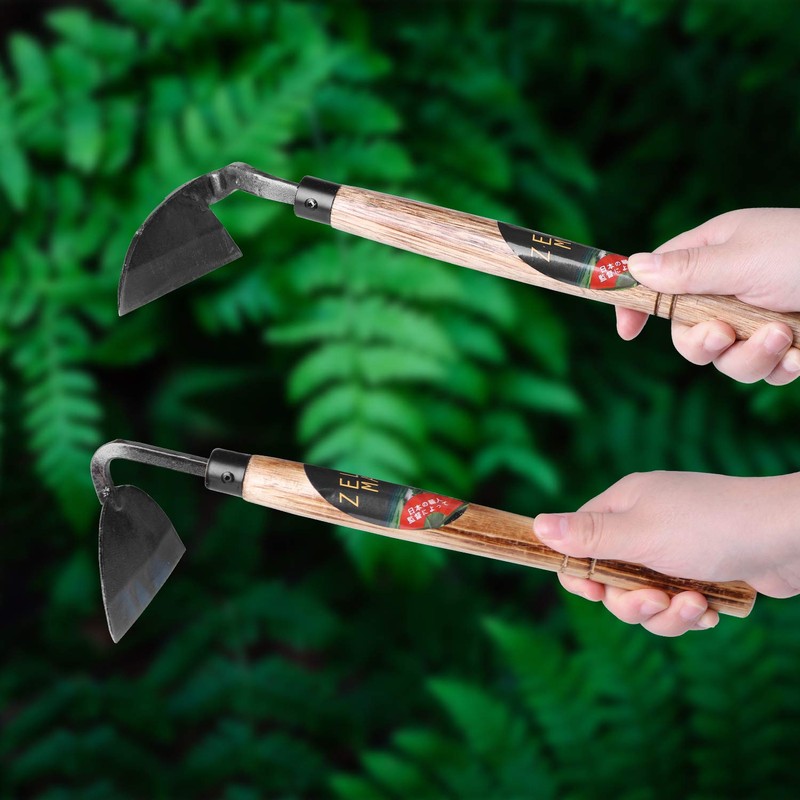 ZELARMAN Japanese-Style Weeding Sickle/Hand Hoe, Sickle Garden Hand Weeder Tool
