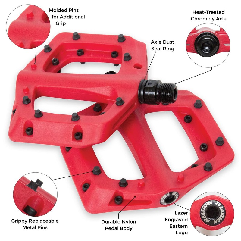 Eastern Nylon Linx Pedals 9/16 - Lightweight, High-Grip MTB &