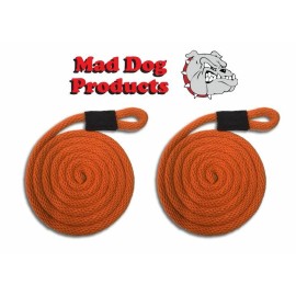 Mad Dog Products Orange Boating Fender Lines - 1/4" x 10' - Sold in Pairs - Made in the USA