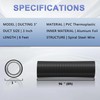 3 Inch Flexible Ducting Hose 8 Feet Black Aluminum Ducting