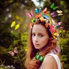 Butterfly Headband, Colourful Butterfly Headpiece, 1 Butterfly Headband + 8