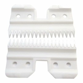 18 Teeth Ceramic Replacement Moving Blade A5/AG Blade Cutter for Andis/for Wahl/Oster Fast Feed, A5/AG Series Hair Clippers(Off White, 2 Pieces)
