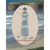Lighthouse Oval Etched Window Decal Vinyl Glass Cling - 15"