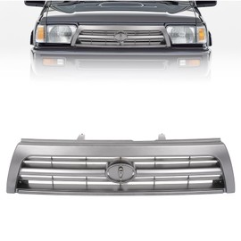 KUAFU Front Grille Compatible with 1996-1998 Toyota 4Runner TO1200203 5311135340 Gray Bumper Grill Replacement Painted Plastic (ABS)