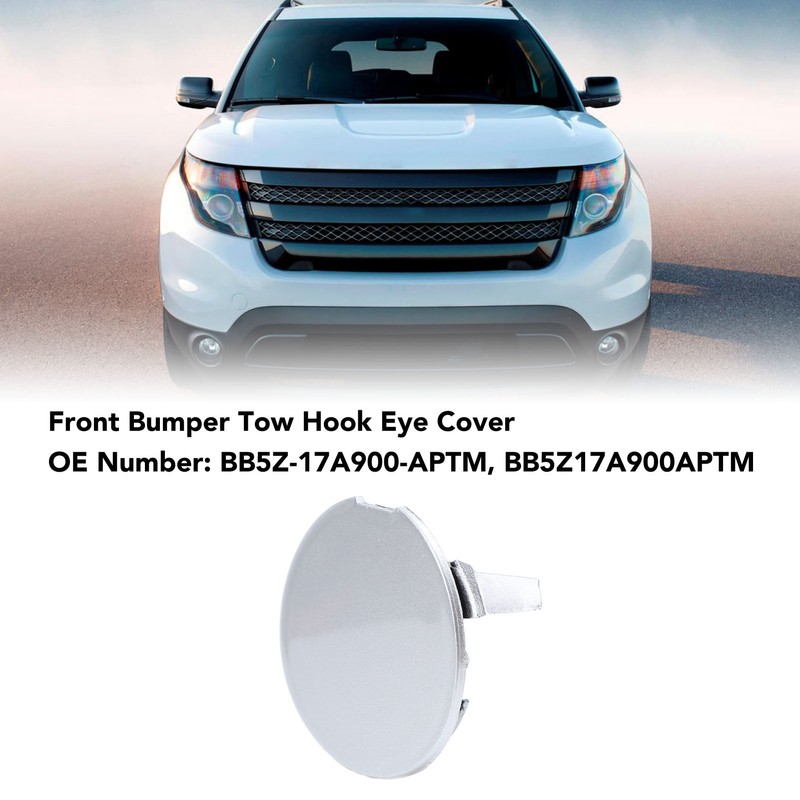 Front Tow Hook Eye Cover Cap BB5Z‑17A900‑APTM Sturdy Front Bumper