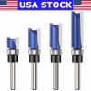 Vesery 4Pcs 1/4'' Shank Flush Trim Router Bit Bottom Bearing