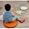 Sigmat PU Leather Round Chair Cushion Memory Foam Waterproof Round