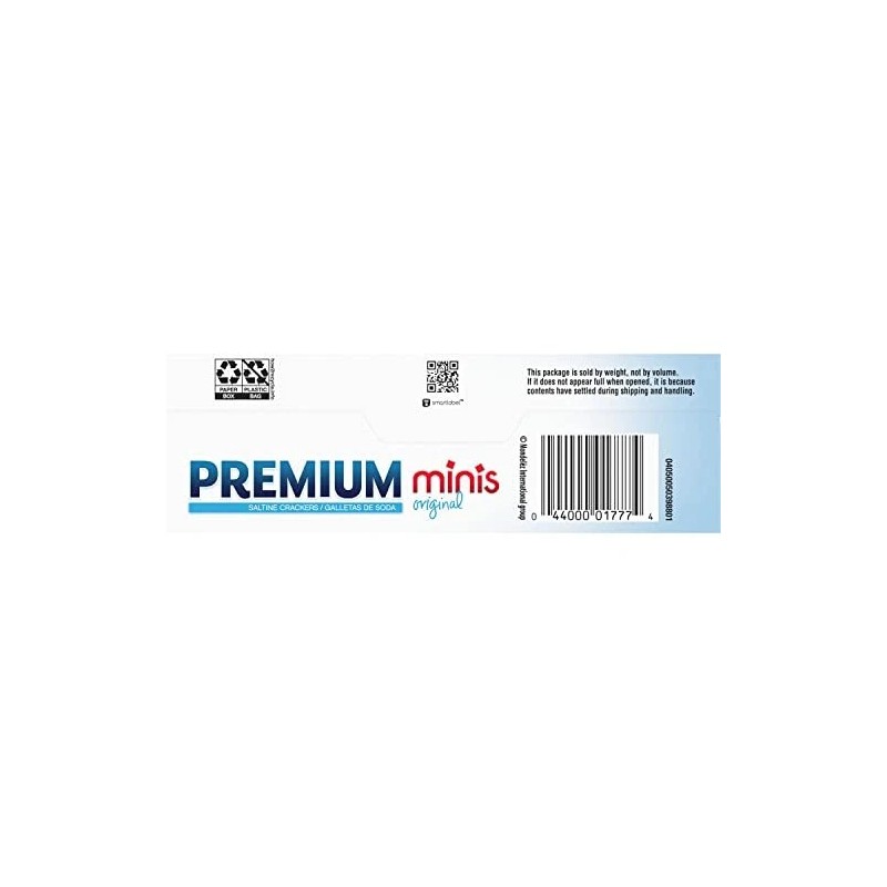 Premium Pack of 6 Premium Mini Saltine Crackers 11oz Light