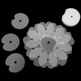 50 Pcs Heat Shield Guards, Round Hair Extension Protective Cover, Single Hole Hair Extension Tool for Easy Operation, White Fusion Glue Protector, Heat Shield Guards for Hair-Extensions Bonding