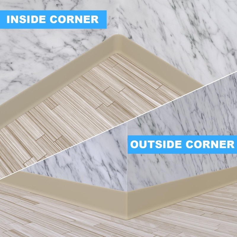 Duzzy Flexible Baseboard Molding Trim, 4 Inch(W) x 20 Feet(L)