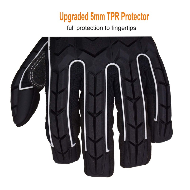 HANDLANDY Anti Vibration Gloves, SBR Padding, TPR Protector Impact Gloves,