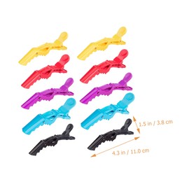 Vaguelly 25pcs Alligator Hair Clips for Hairdressing Durable Hair Sectioning Tools Blue Red Yellow Purple Black Lightweight Rustproof Easy to Use for Salons and Home Styling