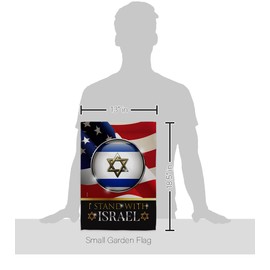 I Stand with Israel US Decorations Cemetery Banner Wall Lawn Door Decor Room Outdoor Garden Poster Bandera de Israeli Tapestry Home Indoor Grave Yard Sign for Outside House Jewish Gifts Made in USA