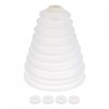 sourcing map 130mm Rubber Drill Dust Cover Collector, for Electric Hammer Impact Drill Ash Bowl, Device Tool Accessories, White