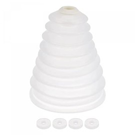 sourcing map 130mm Rubber Drill Dust Cover Collector, for Electric Hammer Impact Drill Ash Bowl, Device Tool Accessories, White